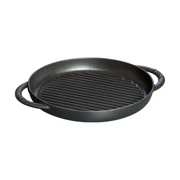 Staub Pure cast iron grill pan round black - Ø26 cm - STAUB
