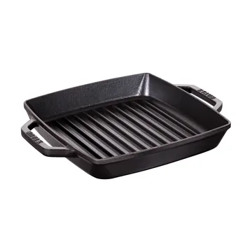 Staub Pure grill pan cast iron square black - 23 cm - STAUB
