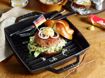 Staub Pure grill pan cast iron square black - 23 cm - STAUB