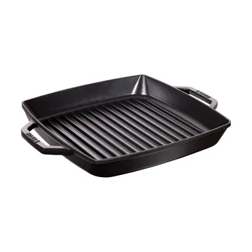 Staub Pure grill pan cast iron square black - 28 cm - STAUB