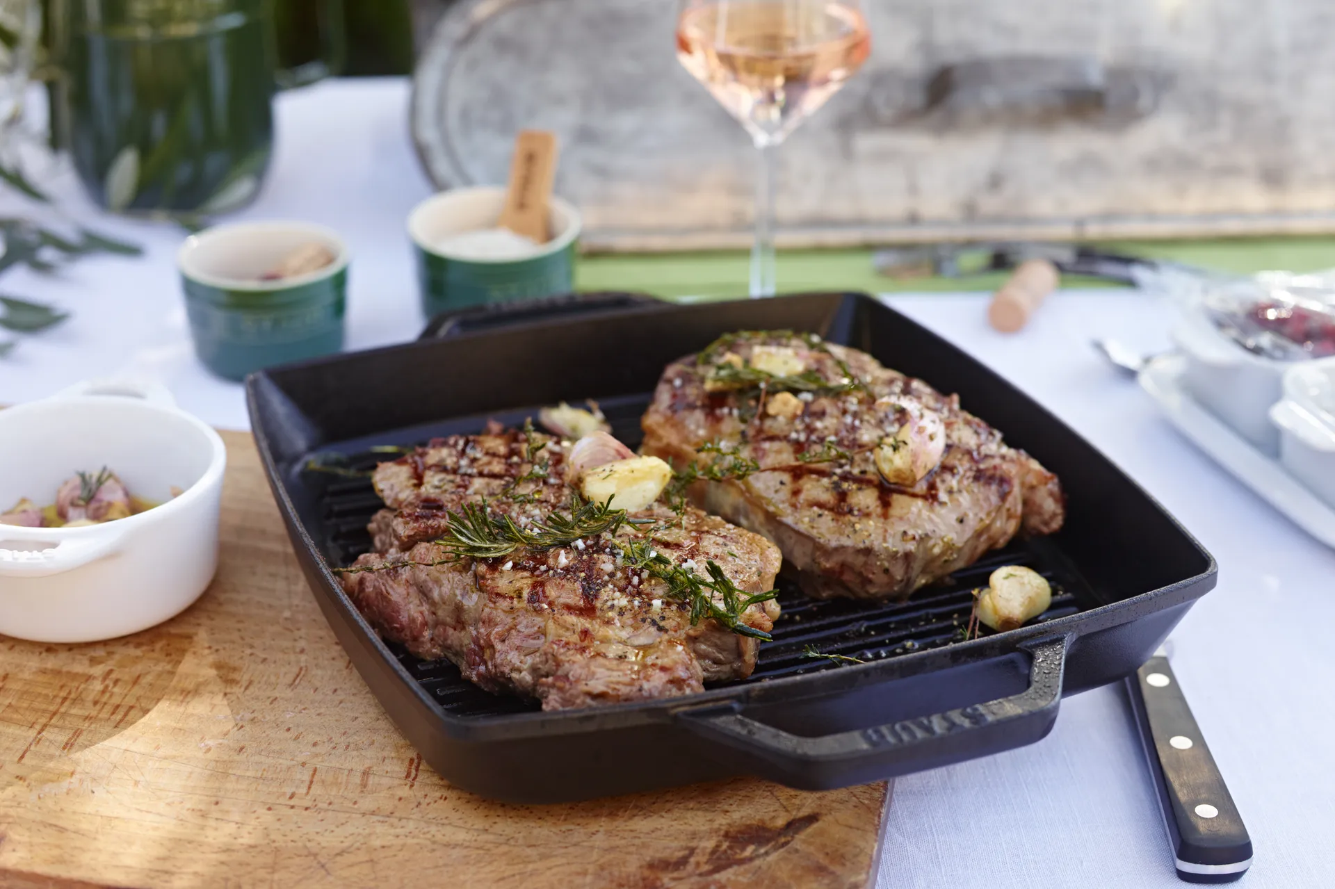 Staub Pure grill pan cast iron square black, 28 cm STAUB