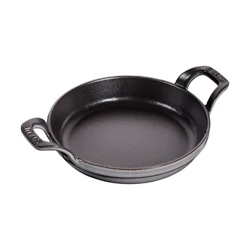 Staub round baking dish cast iron Ø16 cm - Graphite gray - STAUB