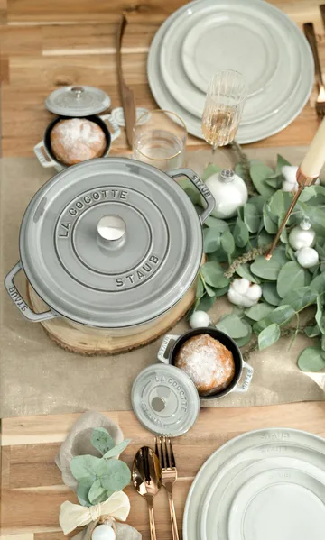 Staub round casserole dish 5.2 l - grey - STAUB