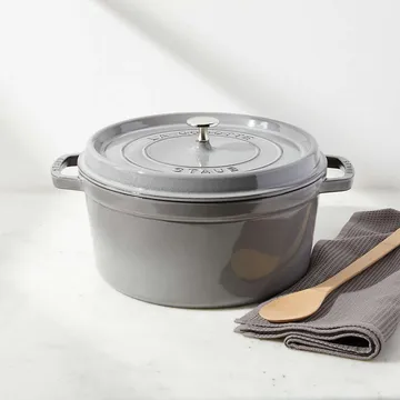 Staub round casserole dish 5.2 l - grey - STAUB