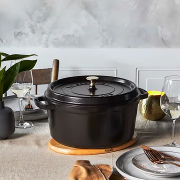 Staub round casserole dish 6.7 l - black - STAUB