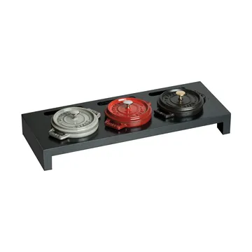 Staub serving holder for 3 mini pots - Black - STAUB