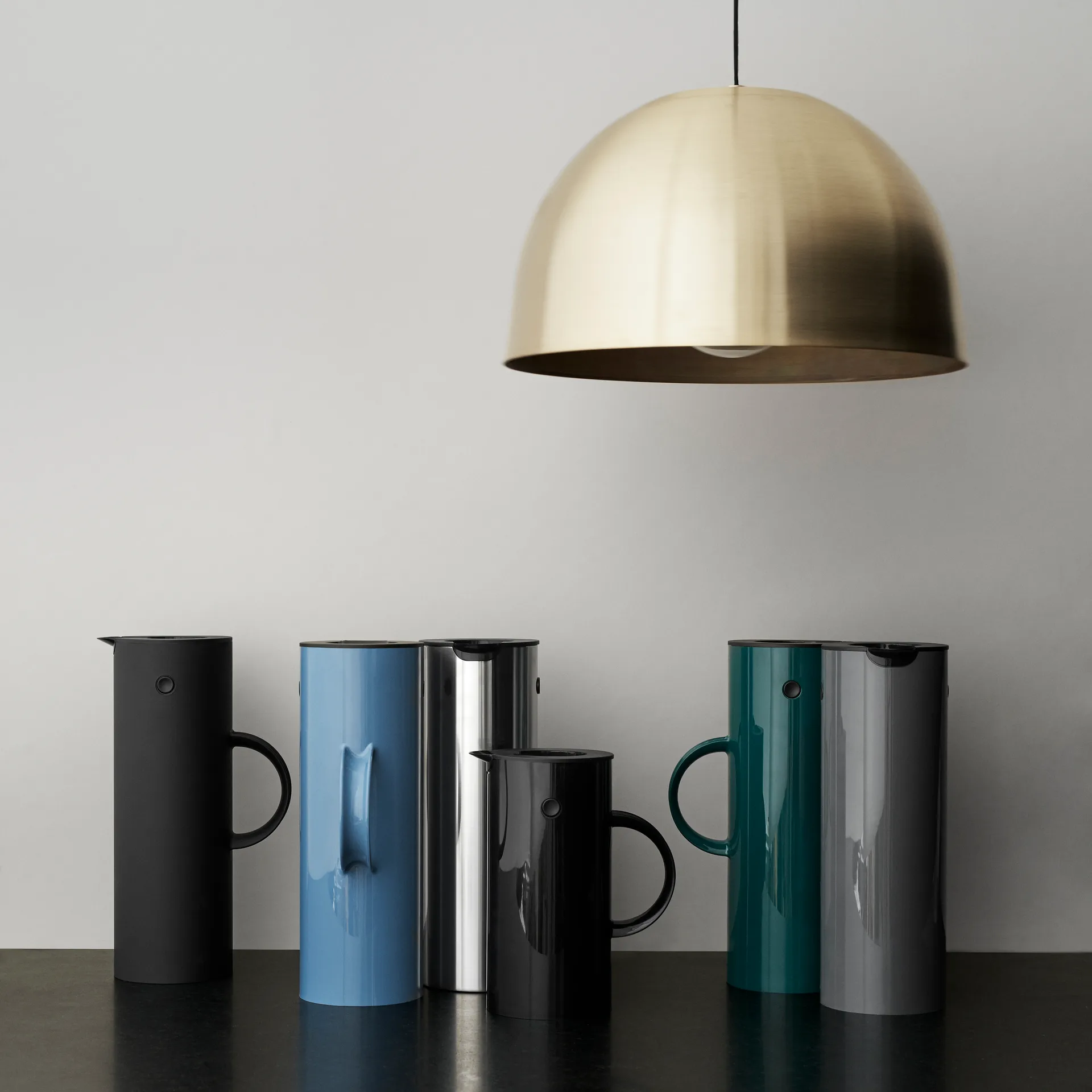 EM77 Stelton vacuum jug 1 l, granite grey shiny Stelton