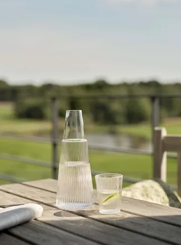 Pilastro carafe with drinking glass - Clear - Stelton