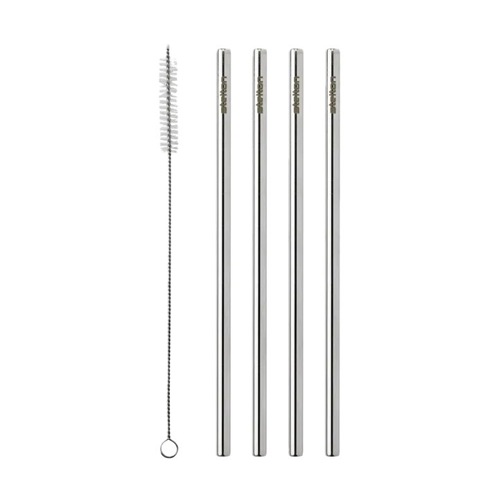 Stelton reusable straws 4-pack - Steel - Stelton