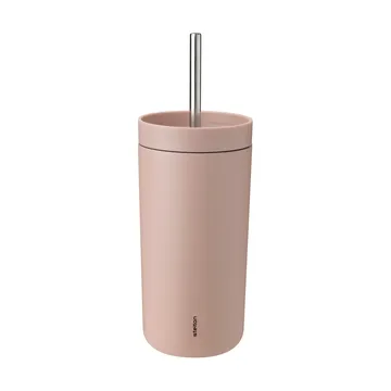 To Go Sip thermos mug with straw 0.4 L - Heather - Stelton