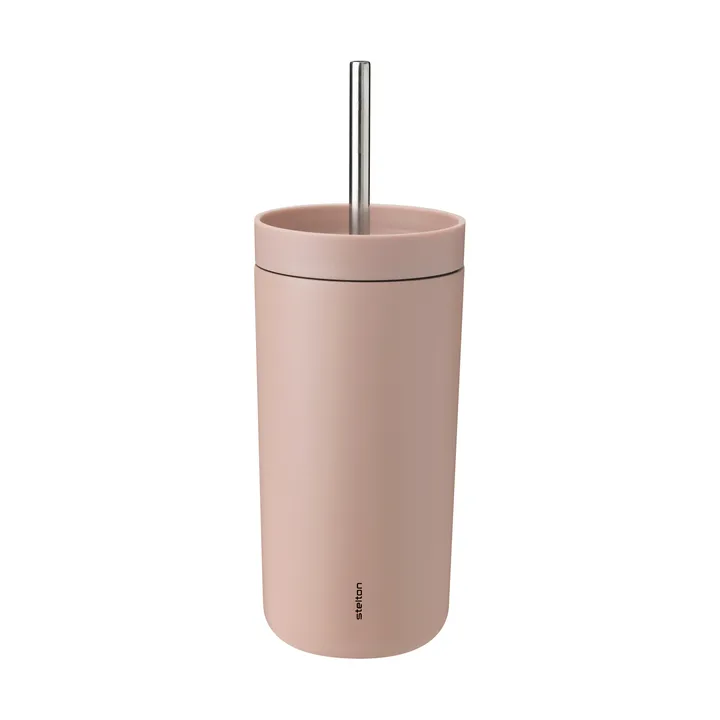 To Go Sip thermos mug with straw 0.4 L - Heather - Stelton