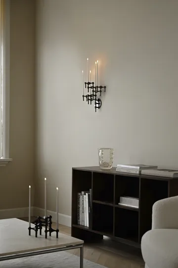 Nagel candle holder - Black chrome - STOFF Nagel