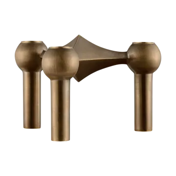 Nagel candle holder - Bronzed brass - STOFF Nagel