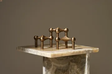 Nagel candle holder - Bronzed brass - STOFF Nagel