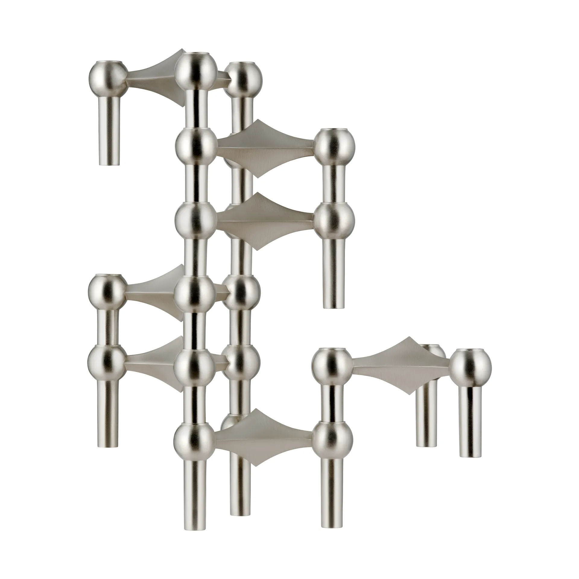 Nagel candle holder, Brushed chrome STOFF Nagel