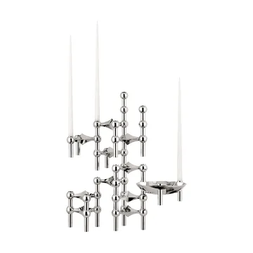 Nagel candle holder - chrome - STOFF Nagel