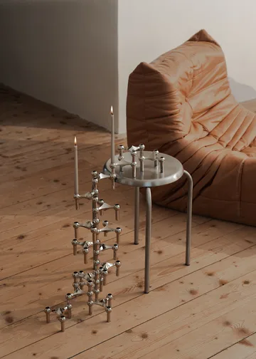 Nagel candle holder - chrome - STOFF Nagel