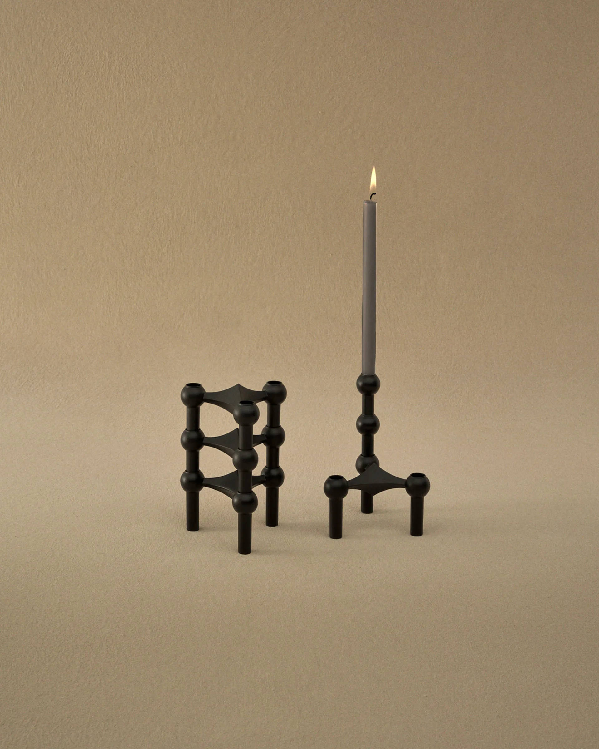 Nagel candles 12-pack, Anthracite STOFF Nagel