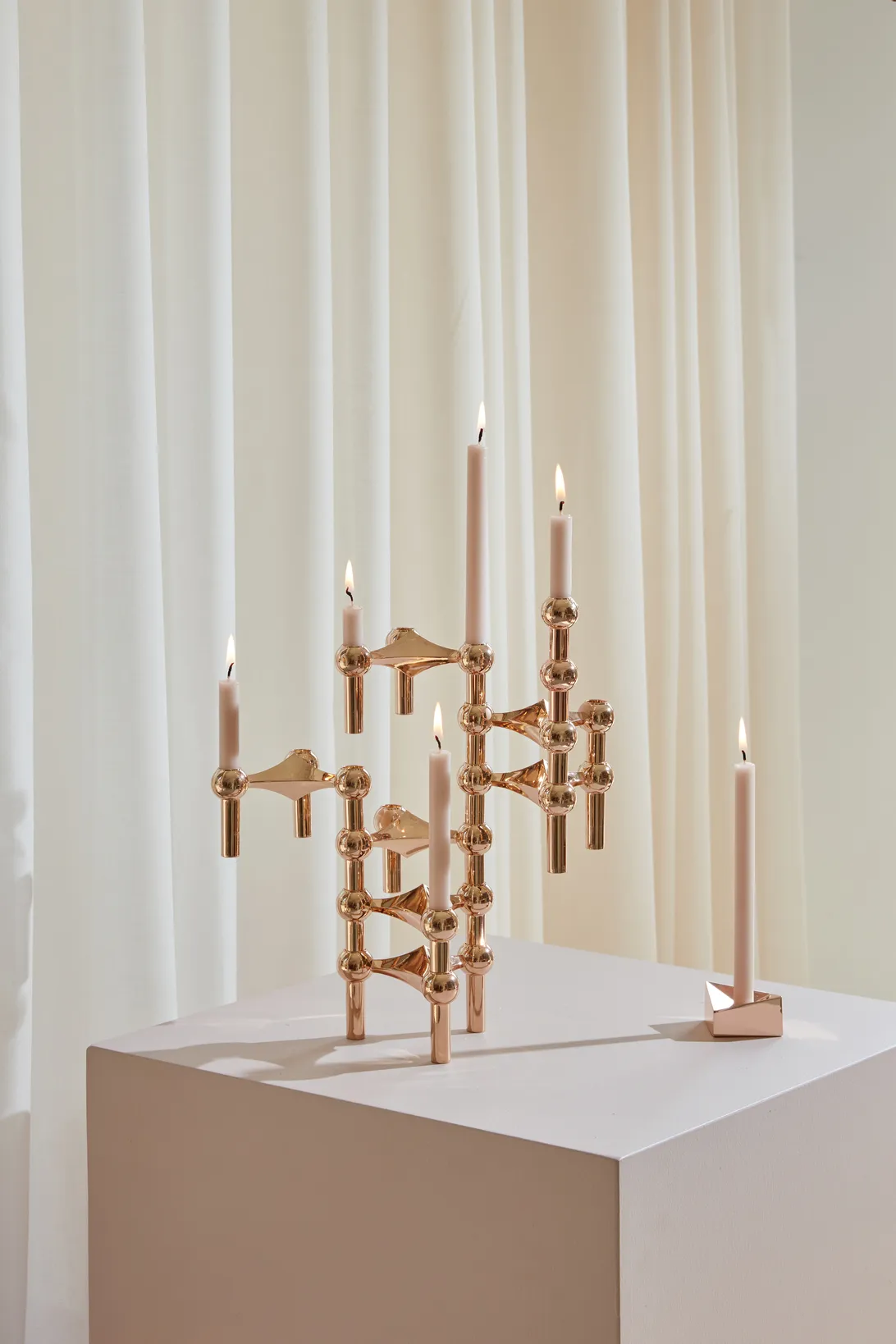 Nagel candles 12-pack, Beige STOFF Nagel
