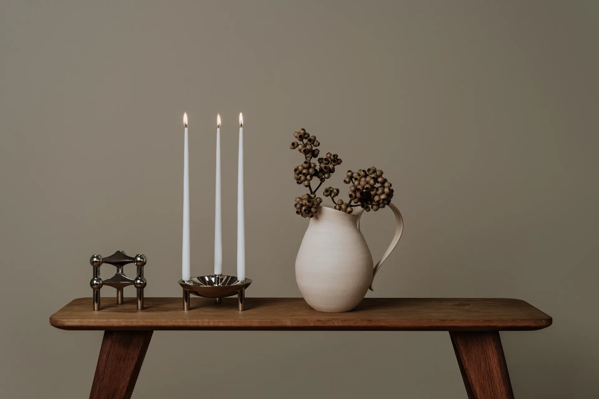 STOFF Nagel antique candles by ester & erik large 4-pack, White STOFF Nagel