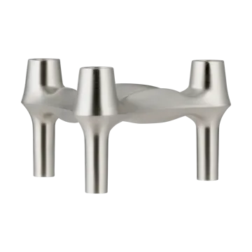 STOFF Nagel BMF candle holder - Brushed chrome - STOFF Nagel