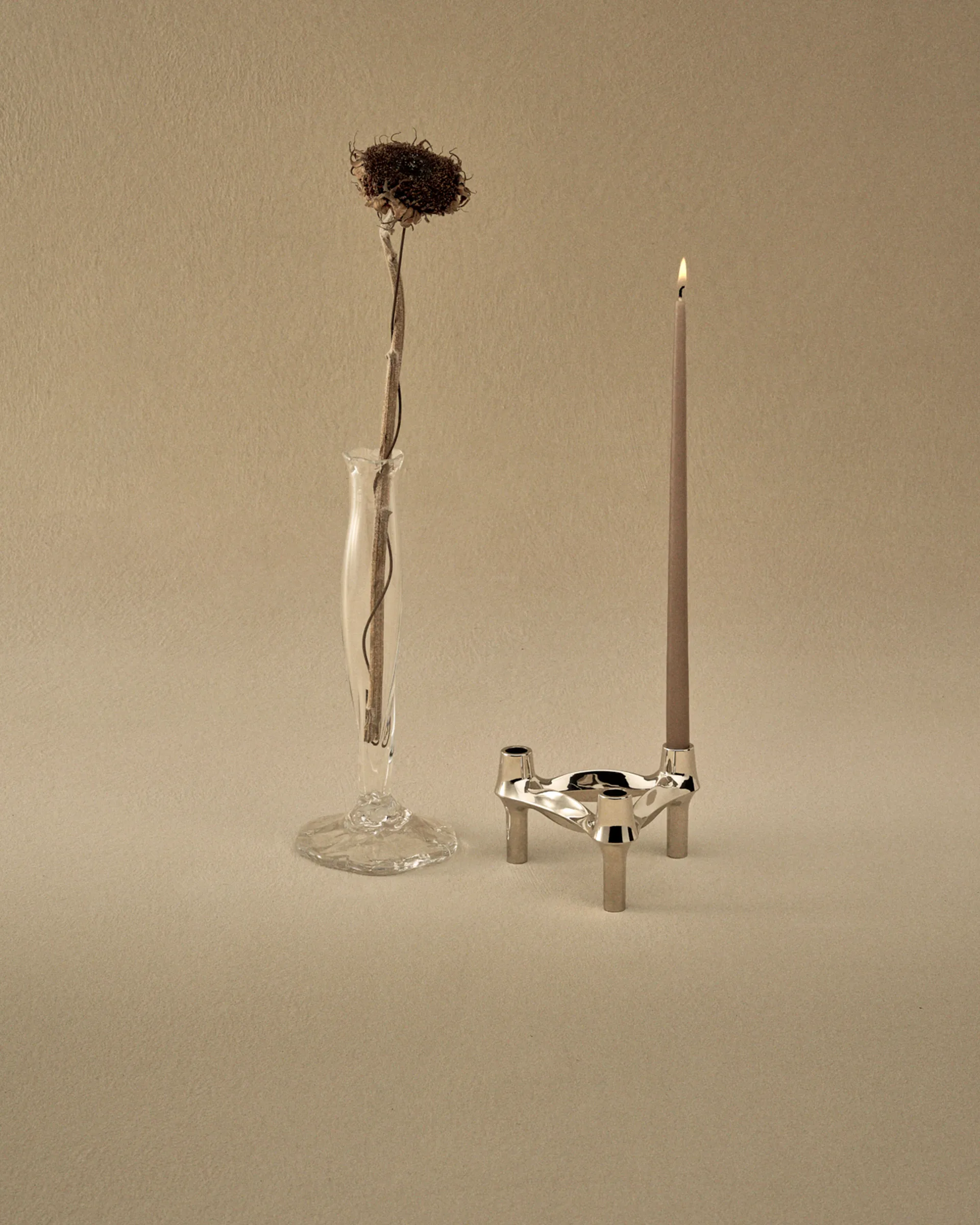 STOFF Nagel BMF candle holder, Chrome STOFF Nagel