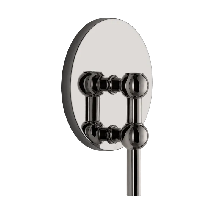 STOFF Nagel candle holder wall-mounted - Black chrome - STOFF Nagel