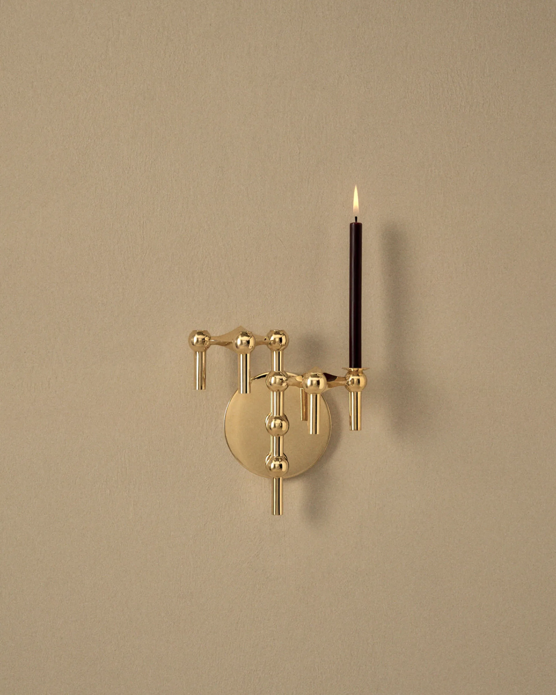 STOFF Nagel candle holder wall-mounted, Brass STOFF Nagel