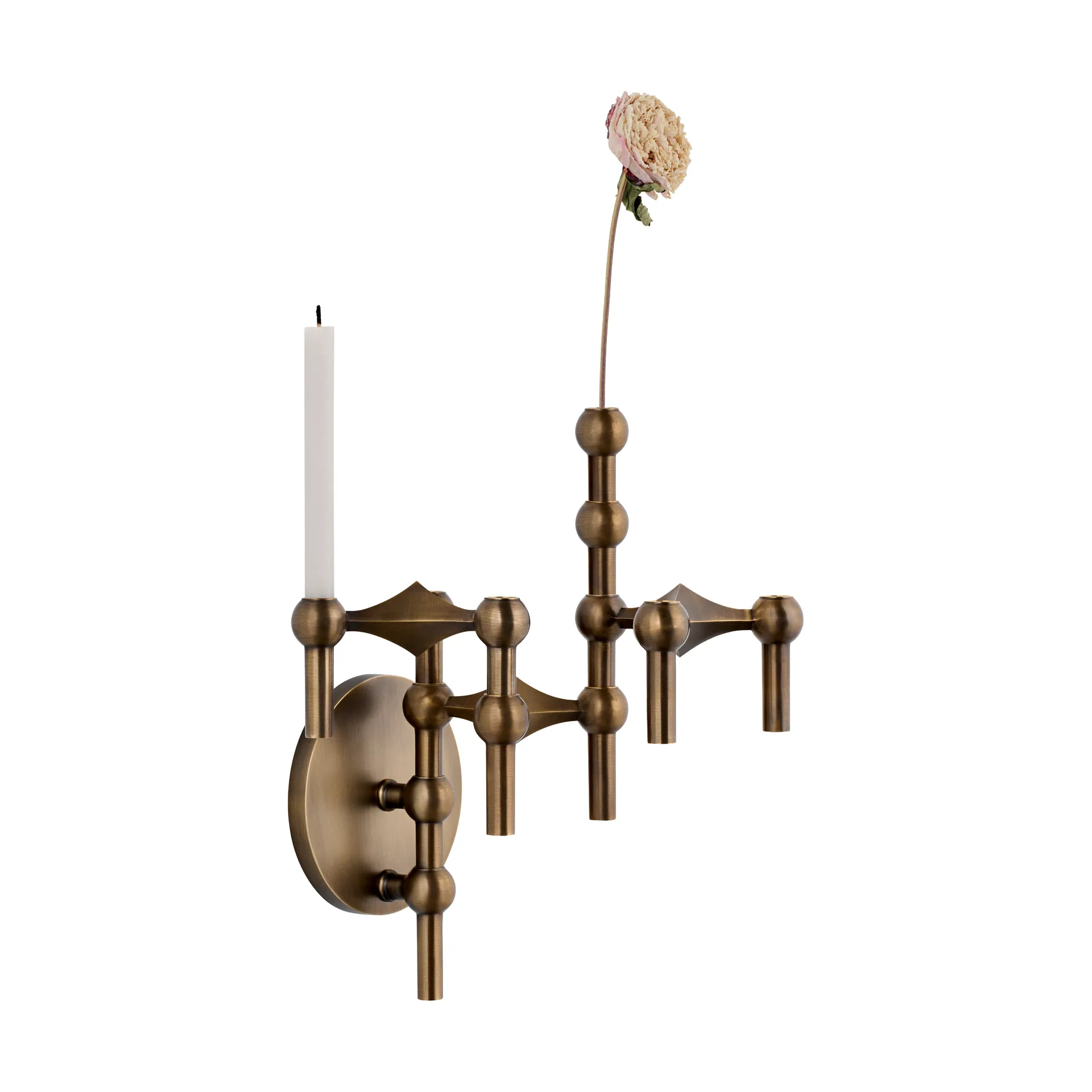 STOFF Nagel candle holder wall-mounted, Bronzed brass STOFF Nagel