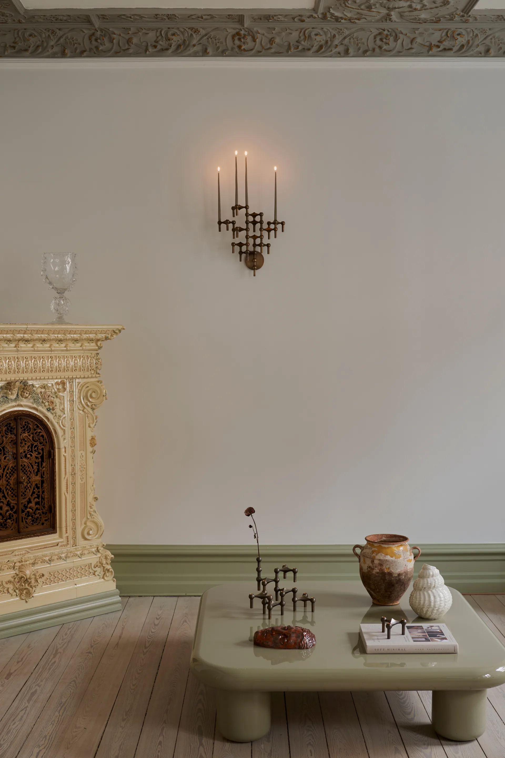 STOFF Nagel candle holder wall-mounted, Bronzed brass STOFF Nagel