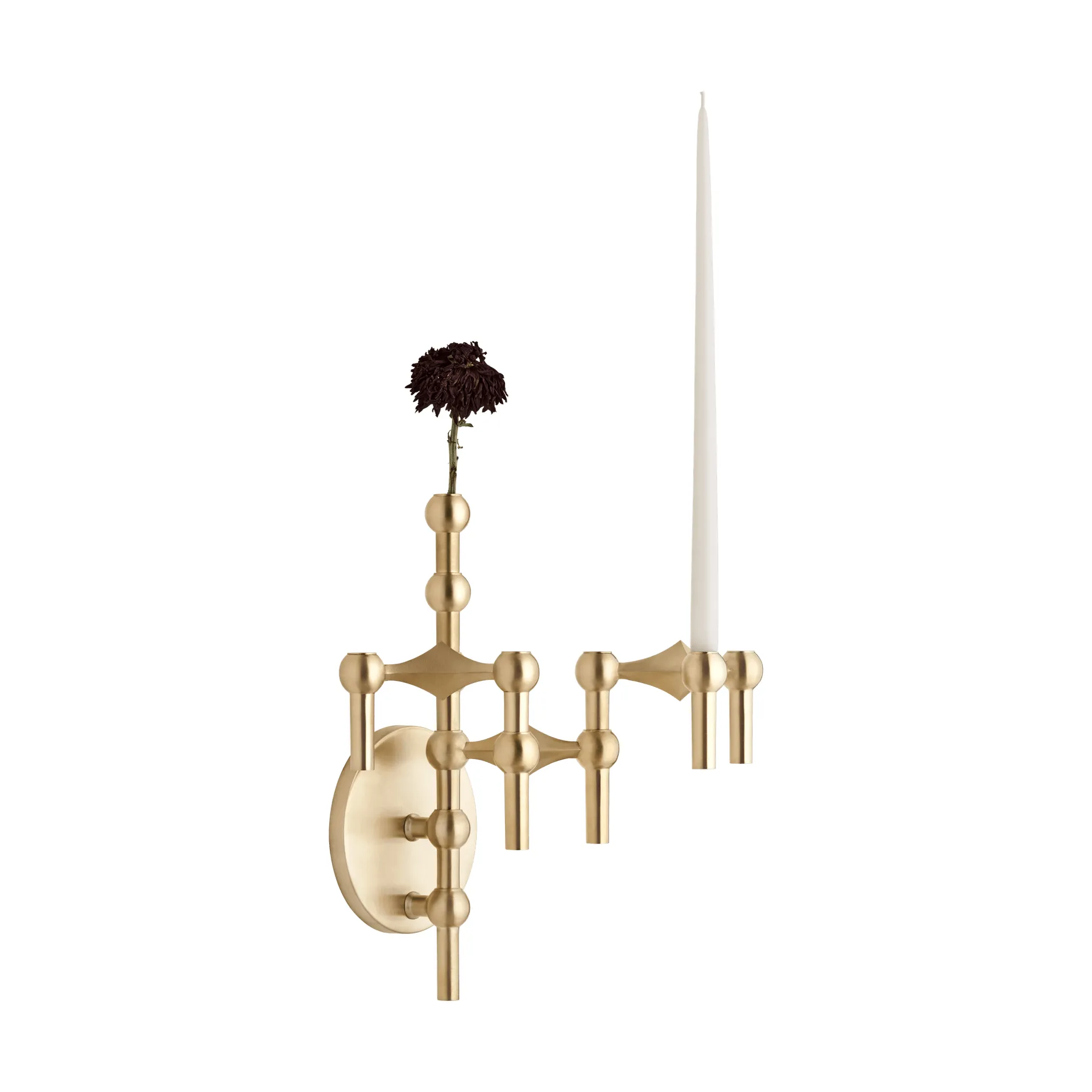 STOFF Nagel candle holder wall-mounted, Brushed brass STOFF Nagel
