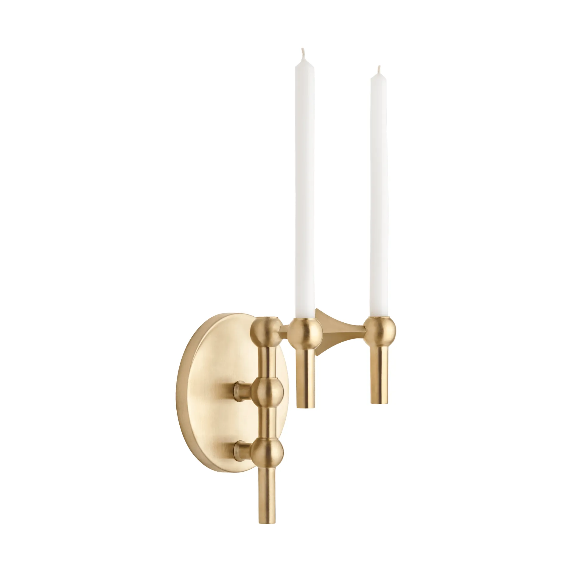 STOFF Nagel candle holder wall-mounted, Brushed brass STOFF Nagel