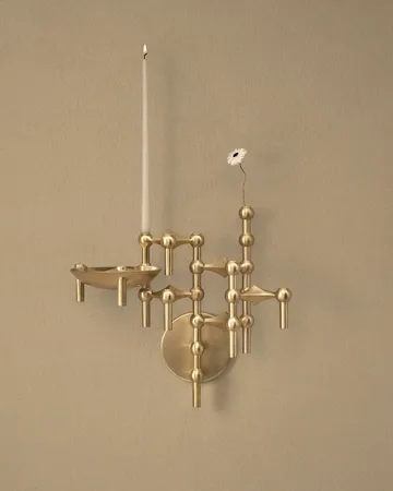 STOFF Nagel candle holder wall-mounted - Brushed brass - STOFF Nagel
