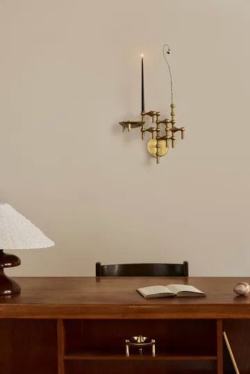 STOFF Nagel candle holder wall-mounted - Brushed brass - STOFF Nagel