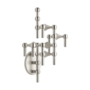 STOFF Nagel candle holder wall-mounted - Brushed chrome - STOFF Nagel