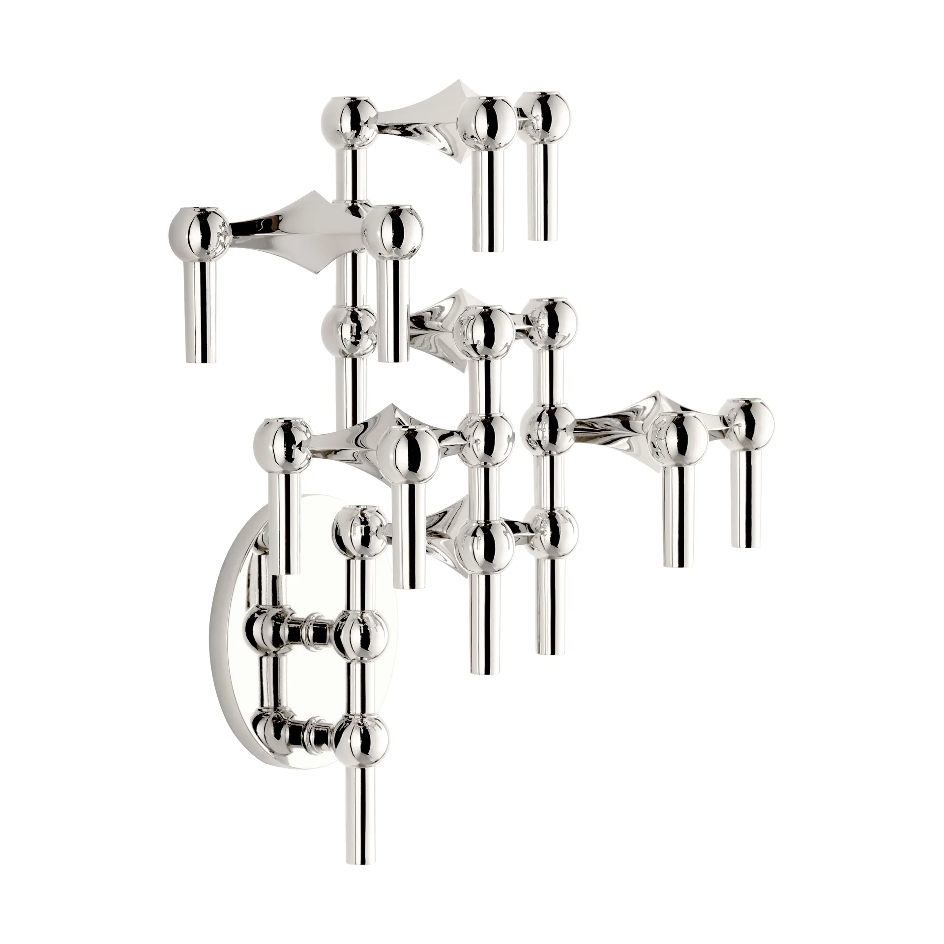 STOFF Nagel candle holder wall-mounted, Chrome STOFF Nagel
