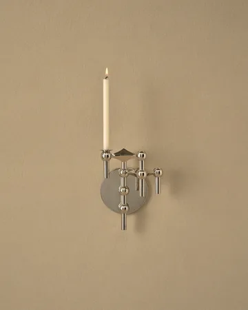STOFF Nagel candle holder wall-mounted - Chrome - STOFF Nagel