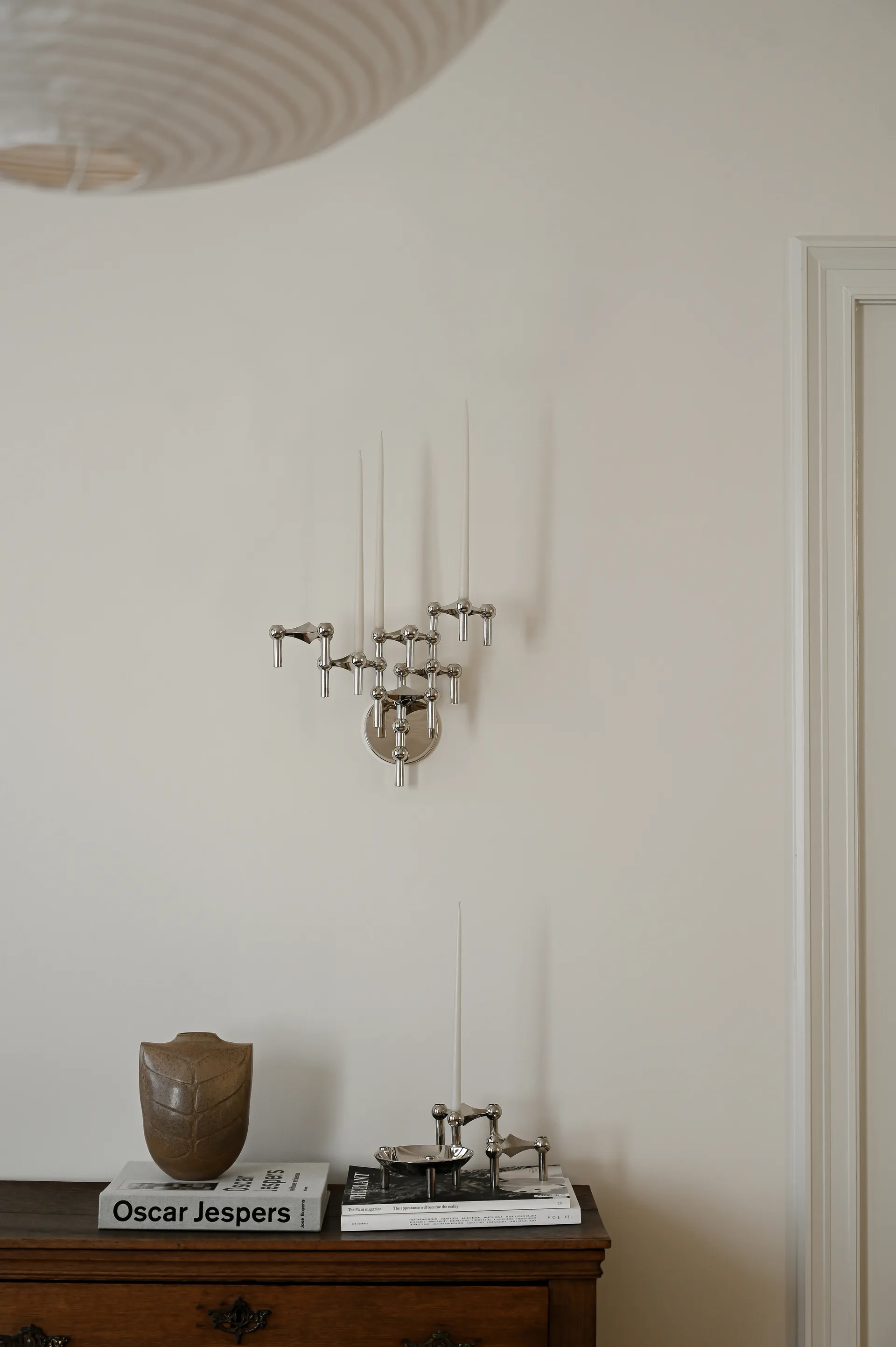 STOFF Nagel candle holder wall-mounted, Chrome STOFF Nagel