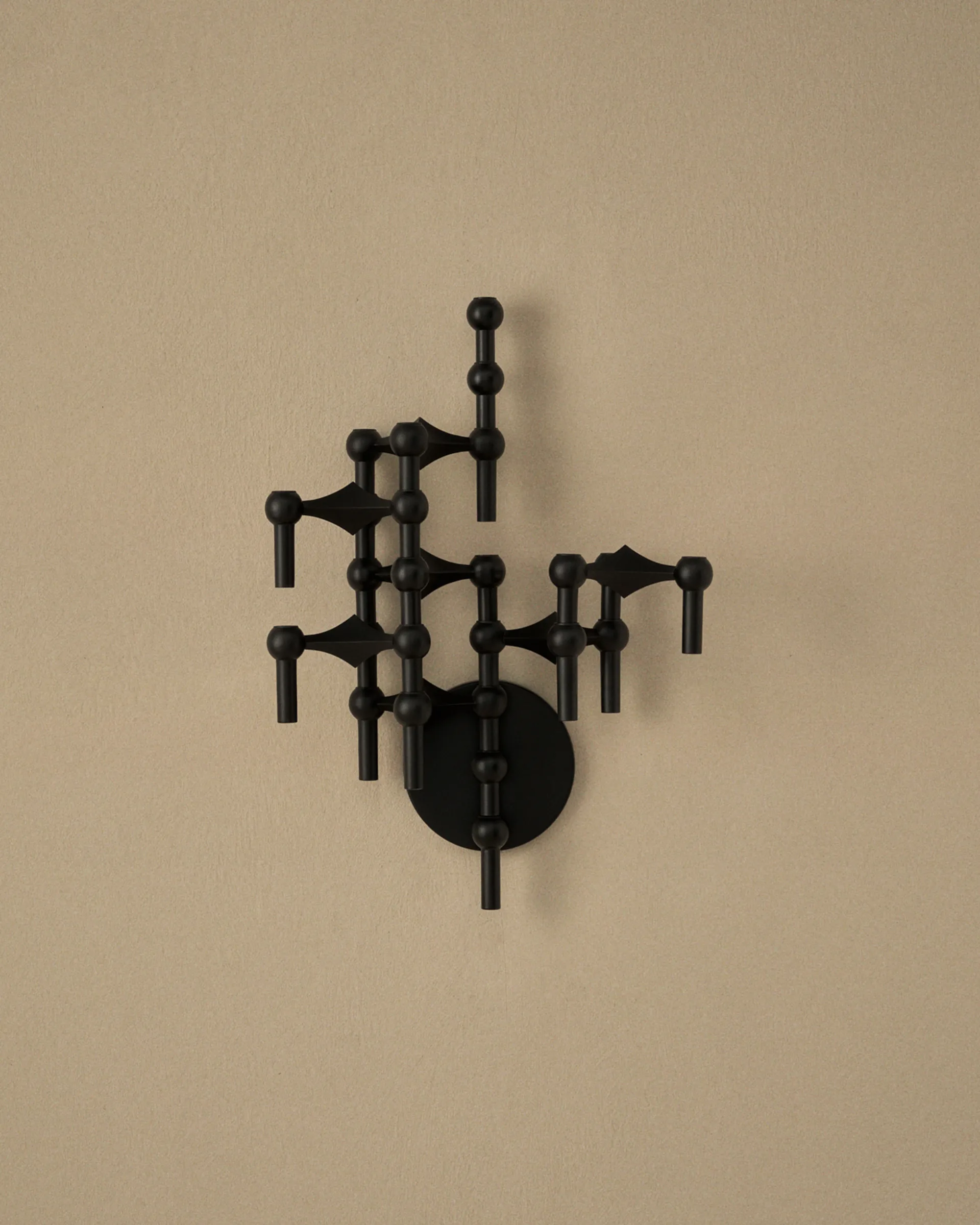 STOFF Nagel candle holder wall-mounted, Matte Black STOFF Nagel
