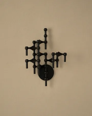 STOFF Nagel candle holder wall-mounted - Matte Black - STOFF Nagel