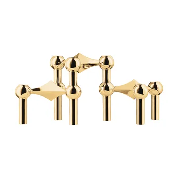 STOFF Nagel candle sticks 3-pack - brass - STOFF Nagel