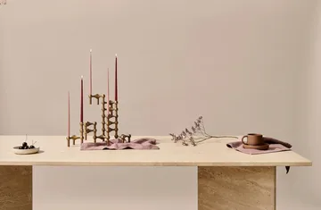 STOFF Nagel candle sticks 3-pack - Bronzed brass - STOFF Nagel