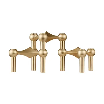 STOFF Nagel candle sticks 3-pack - Brushed brass - STOFF Nagel