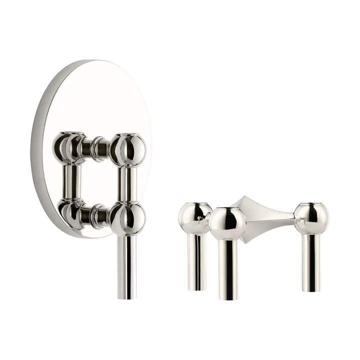 STOFF Nagel candlestick 2 pieces - Chrome - STOFF Nagel