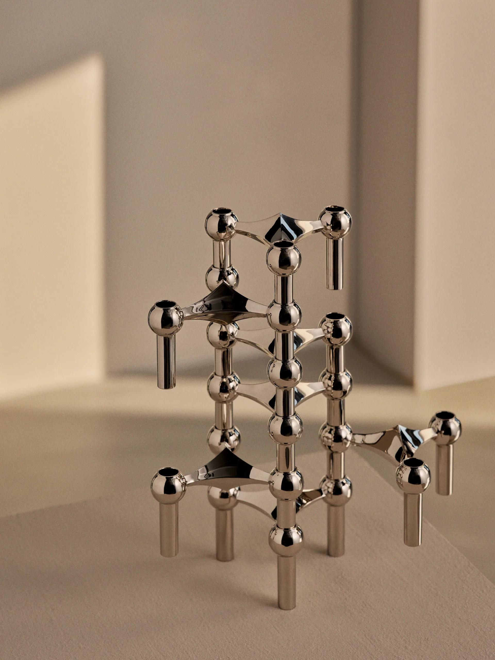 STOFF Nagel candlestick 2 pieces - Chrome,  STOFF Nagel