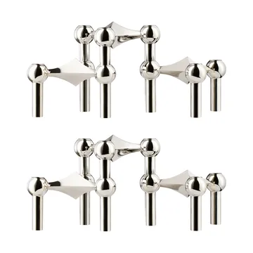STOFF Nagel candlestick 6-pack - Chrome - STOFF Nagel