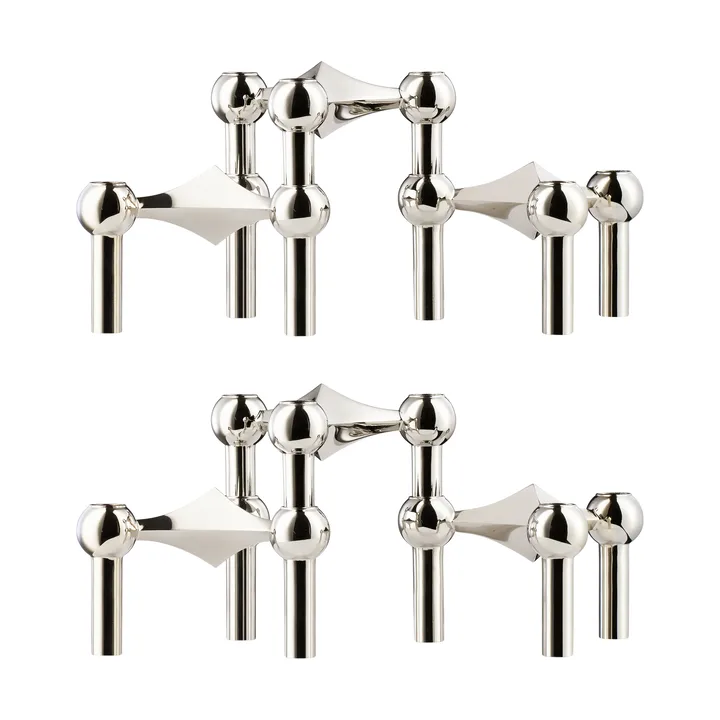 STOFF Nagel candlestick 6-pack - Chrome - STOFF Nagel