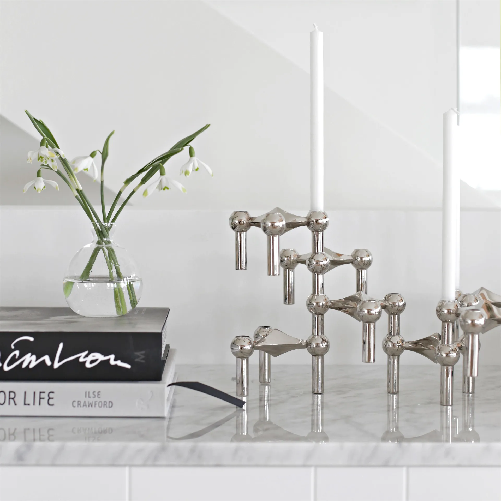 STOFF Nagel candlestick 6-pack - Chrome,  STOFF Nagel