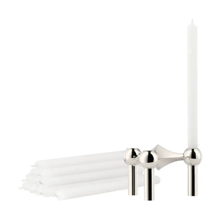 STOFF Nagel candlestick + candles 12-pack - STOFF Nagel