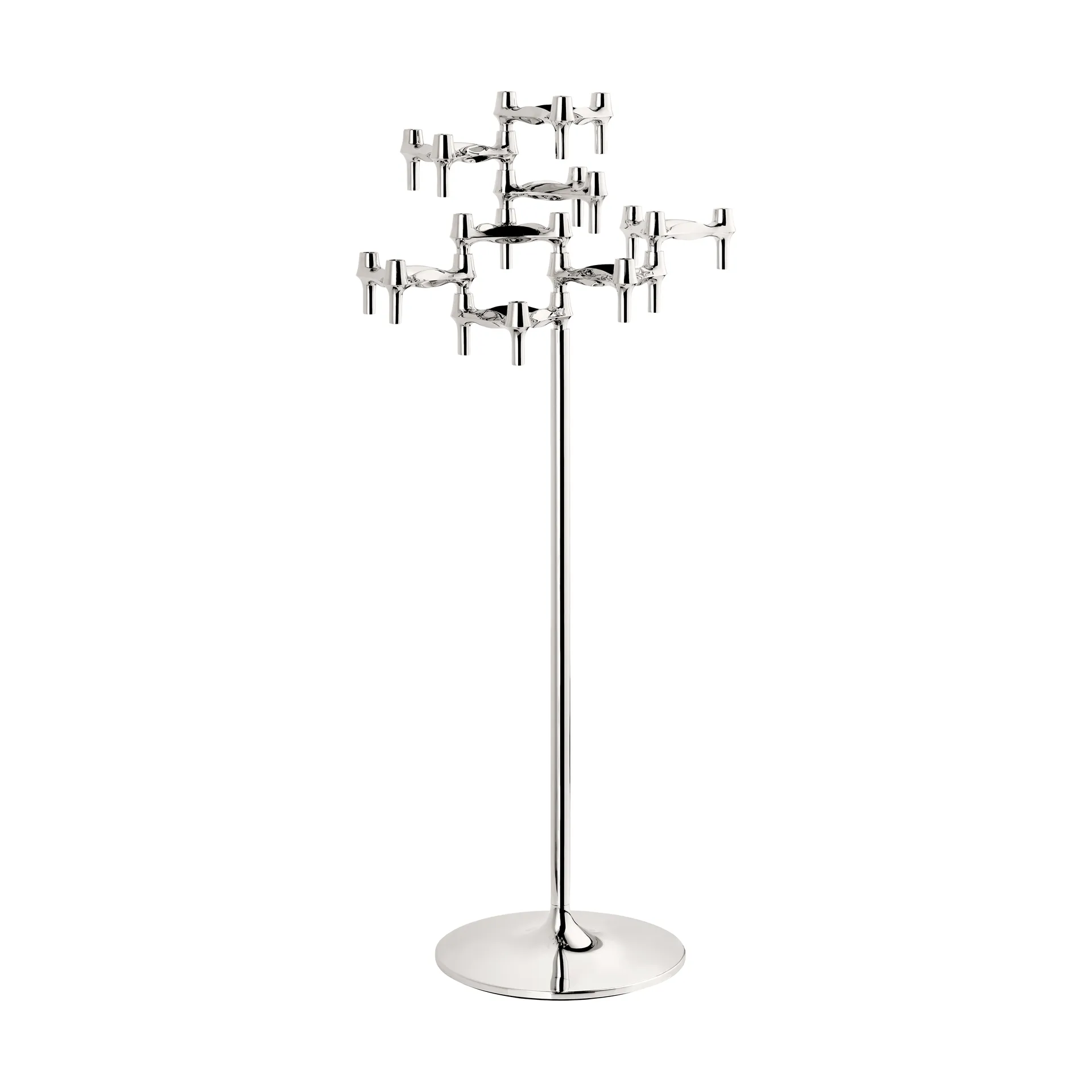 STOFF Nagel floor candle sticks 70 cm, Chrome STOFF Nagel